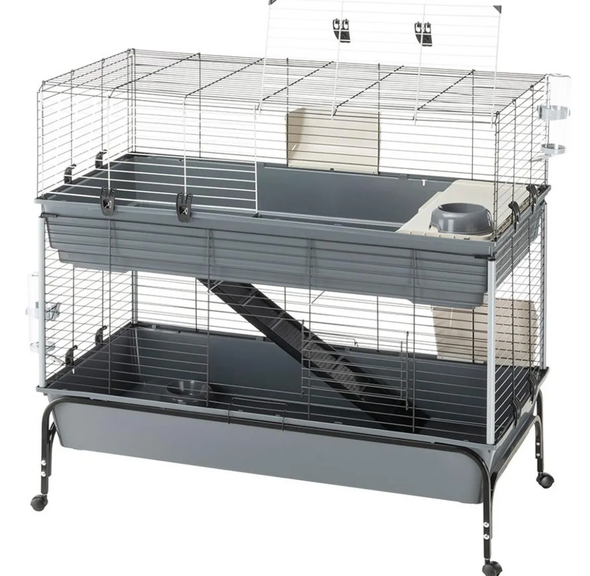 ferplast Nagerheim Rabbit 120 Double, grau, ca. B118/H117/T58 cm