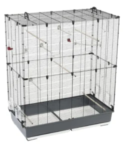 ferplast Vogelheim Planeta, schwarz, ca. B99,5/H170/T53 cm