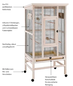 ferplast Vogelvoliere Wilma, hellbraun