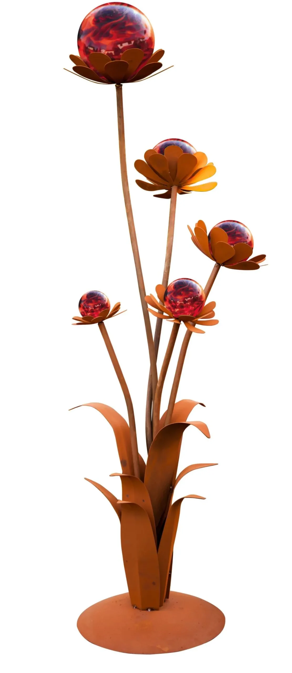 Ferrum Metall-Blumenzauber mit Glaskugeln, ca. H165 cm