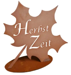Ferrum Rost-Blatt Herbstzeit, ca. H24 cm