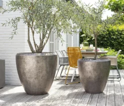 fleur ami Kunststoff-Topf Grace, konisch, silber