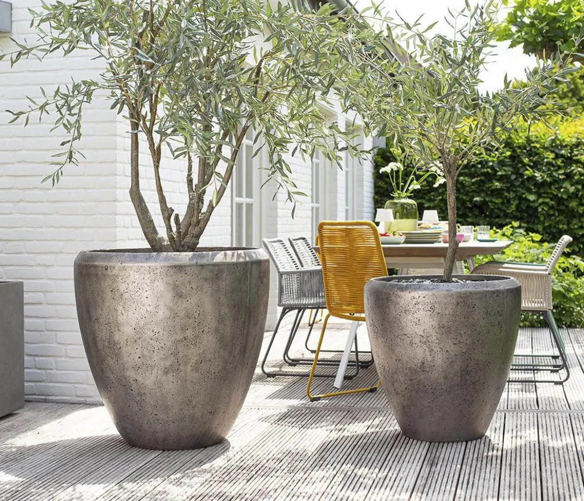 fleur ami Kunststoff-Topf Grace, konisch, silber