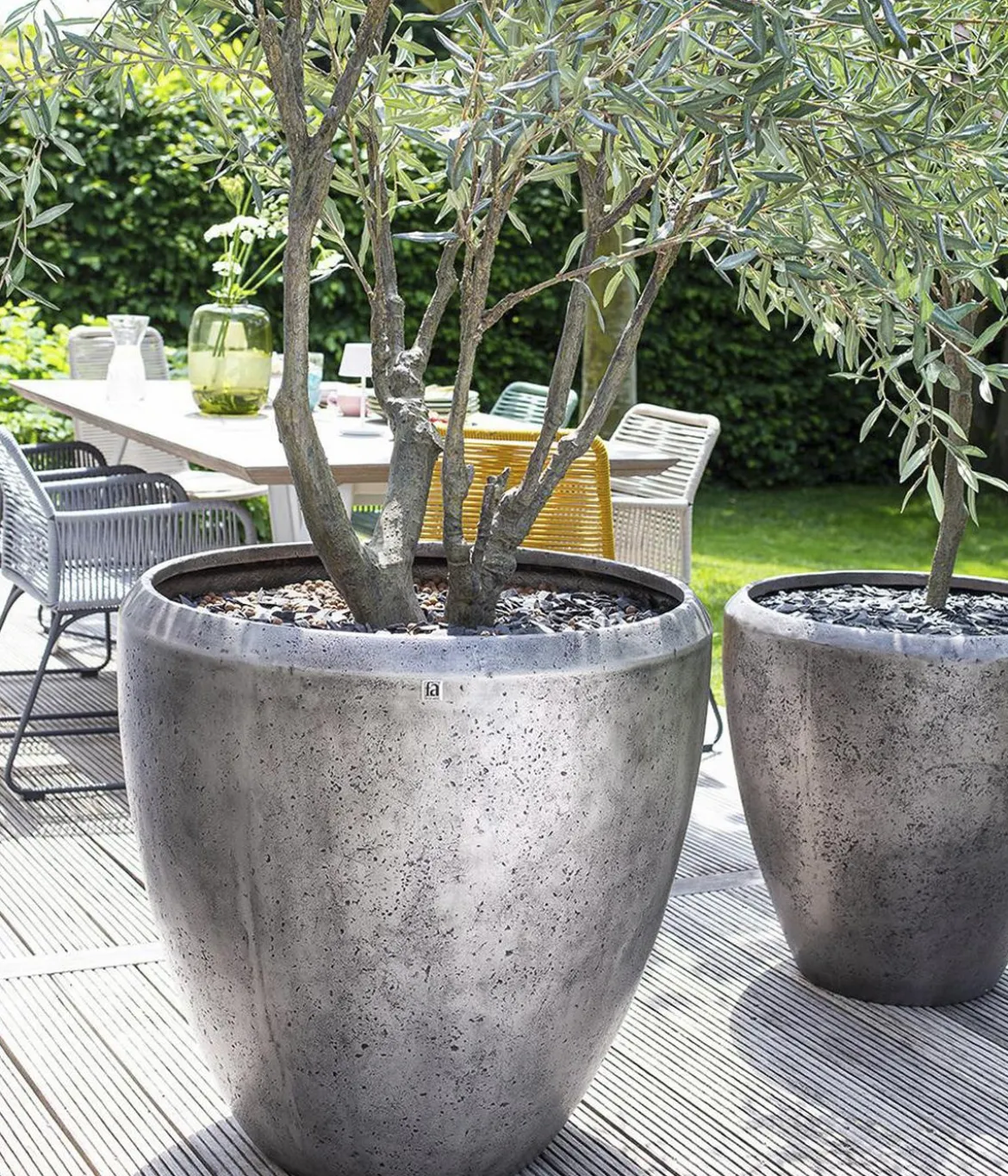 fleur ami Kunststoff-Topf Grace, konisch, silber