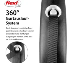 flexi® Hundeleine Gurt-Leine Black Design, L, 5 m
