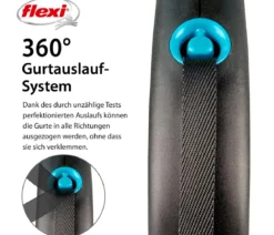flexi® Hundeleine Gurt-Leine Black Design, L, 5 m