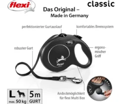 flexi® Hundeleine Gurt-Leine Classic, L, 8 m