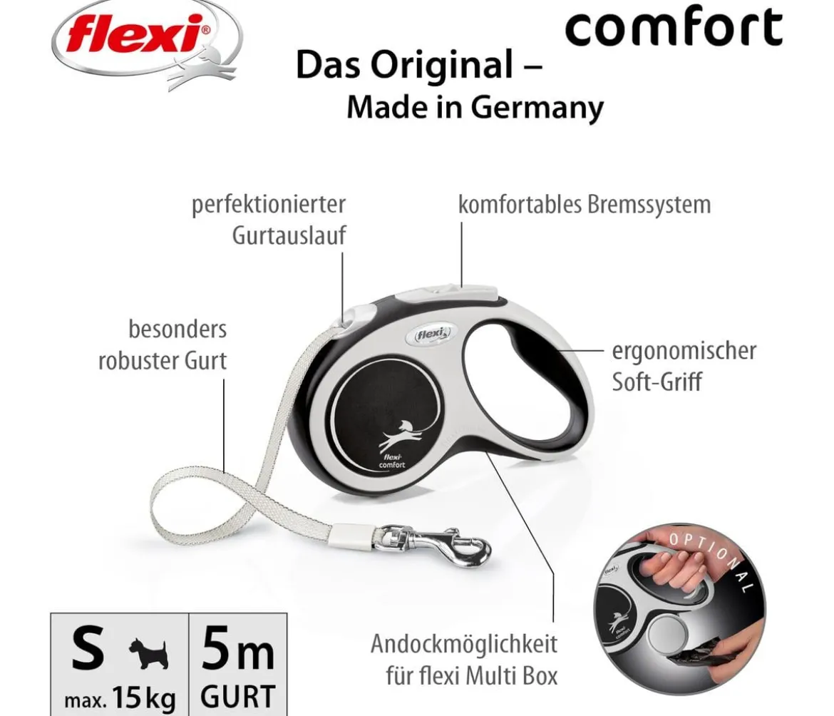 flexi® Hundeleine Gurt-Leine Comfort, S, 5 m