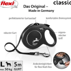 flexi® Hundeleine Gurt-Leine Classic, L, 5 m