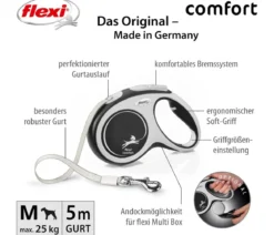 flexi® Hundeleine Gurt-Leine Comfort, M, 5 m