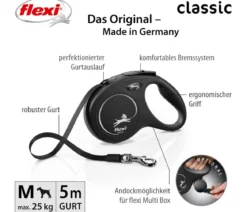 flexi® Hundeleine Gurt-Leine Classic, M, 5 m