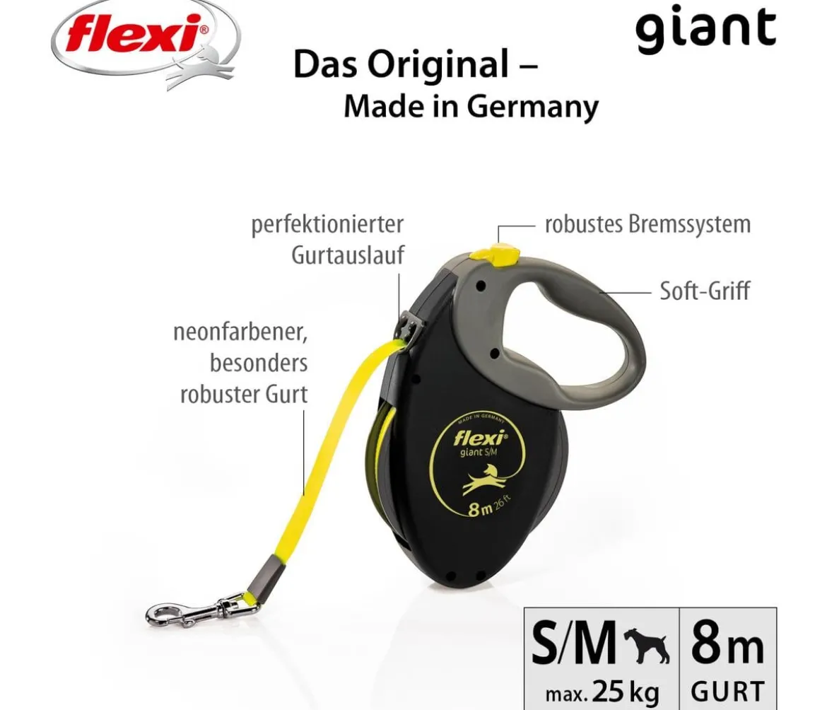 flexi® Hundeleine Gurt-Leine Giant, 8 m