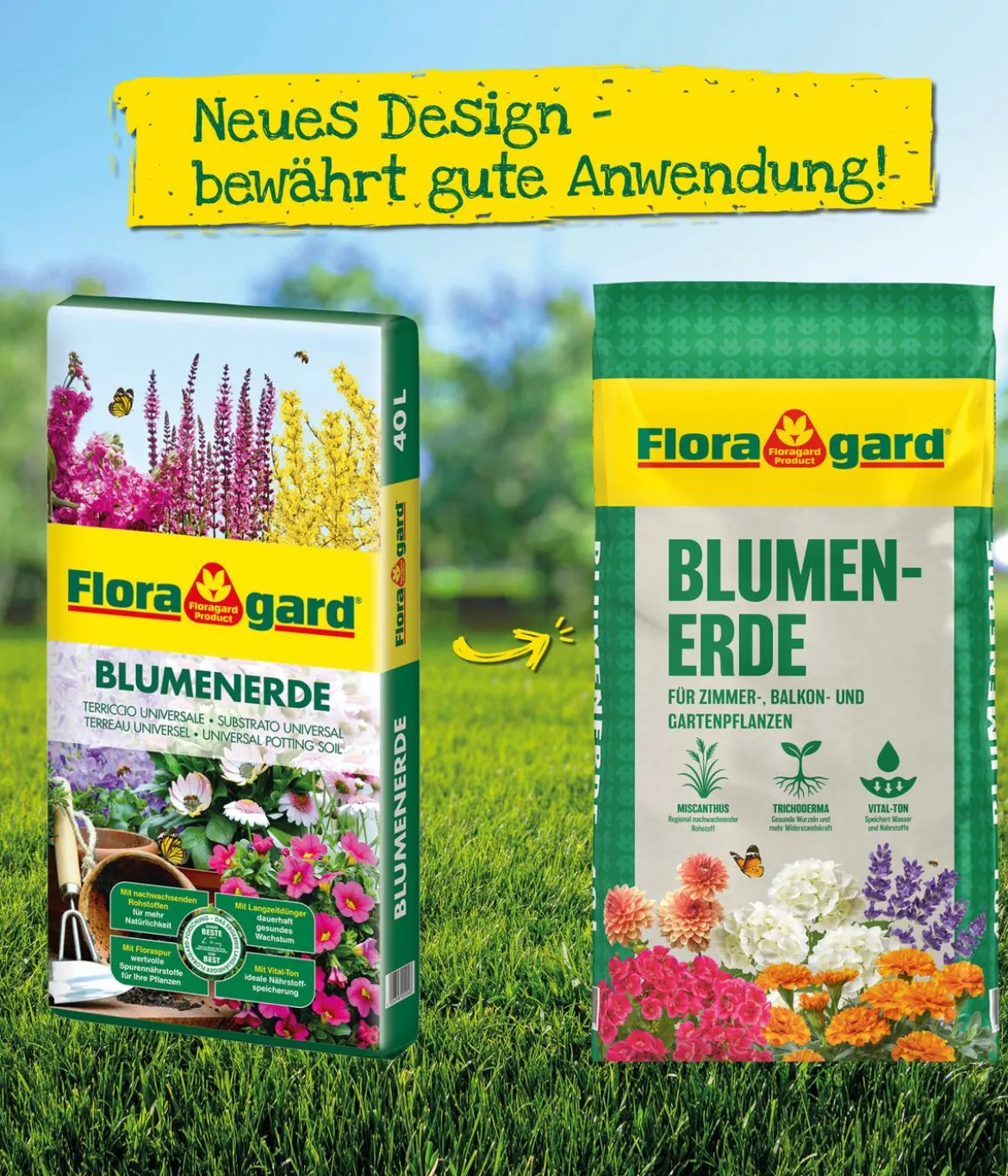 Floragard Blumenerde, 4 x 18 l