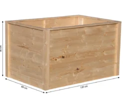 Floragard Hochbeet-Set Universal inkl. 540 l Bio-Füllung, ca. B120/H80/T80 cm