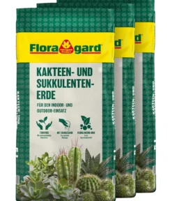 Floragard Kakteen- und Sukkulentenerde, 3 x 10 l