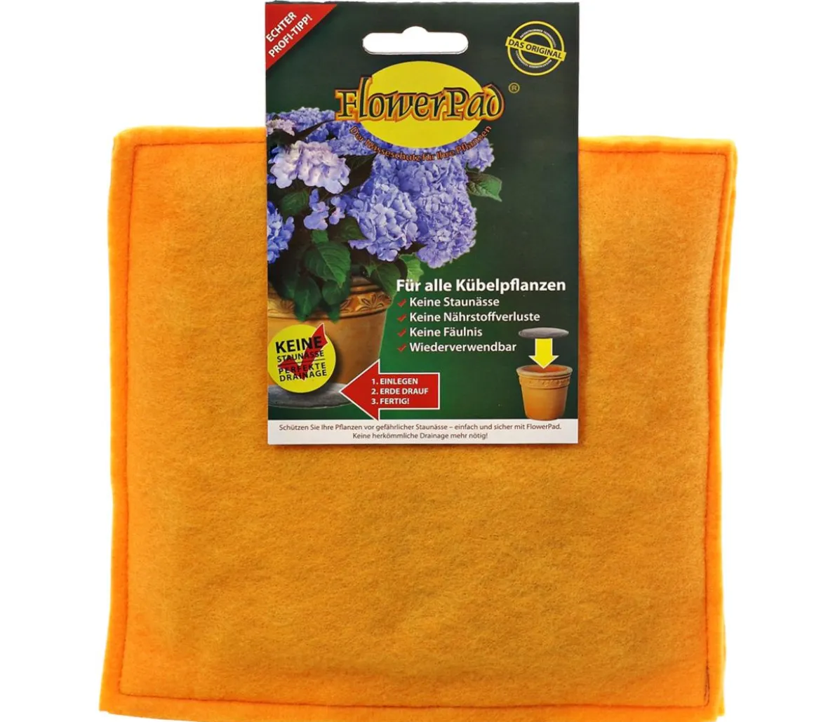 Flowerpad Pflanztopfeinleger, quadratisch, orange
