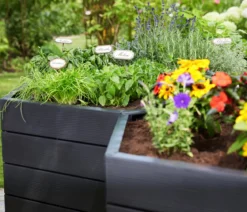 Garantia Kunststoff-Hochbeet Ergo Wood inkl. Wassersparsystem