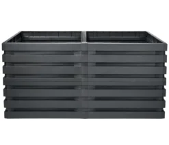 GARANTIA Kunststoff-Hochbeet Skyline L, grau, ca. B161/H75/T80 cm