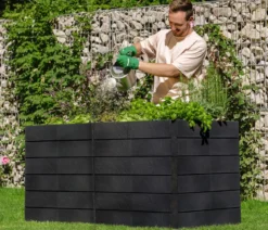 Garantia Kunststoff-Hochbeet Ergo Quadro Stone inkl. Wassersparsystem