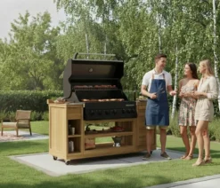 garbou Outdoor-Küche Trolley mit Grill, ca. B171/H121/T62 cm