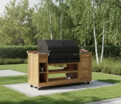 garbou Outdoor-Küche Trolley mit Grill, ca. B171/H121/T62 cm
