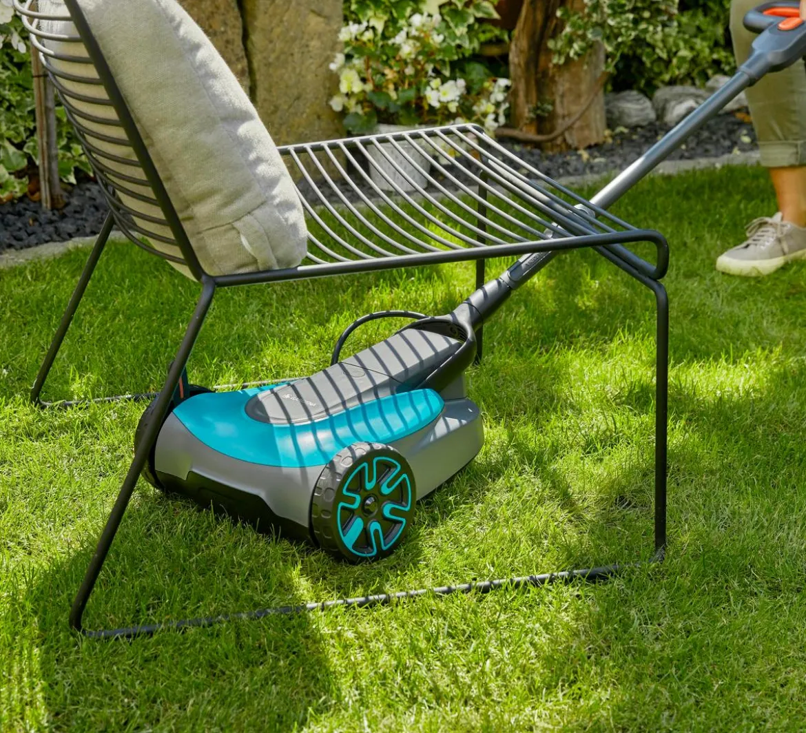 GARDENA Akku-Rasenmäher-Set HandyMower 22/18V P4A, ca. B34,5/H126/T38,5 cm