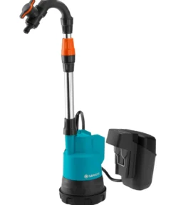GARDENA Akku-Regenfasspumpe 2000/2 Set, ca. B14/H60/T14 cm