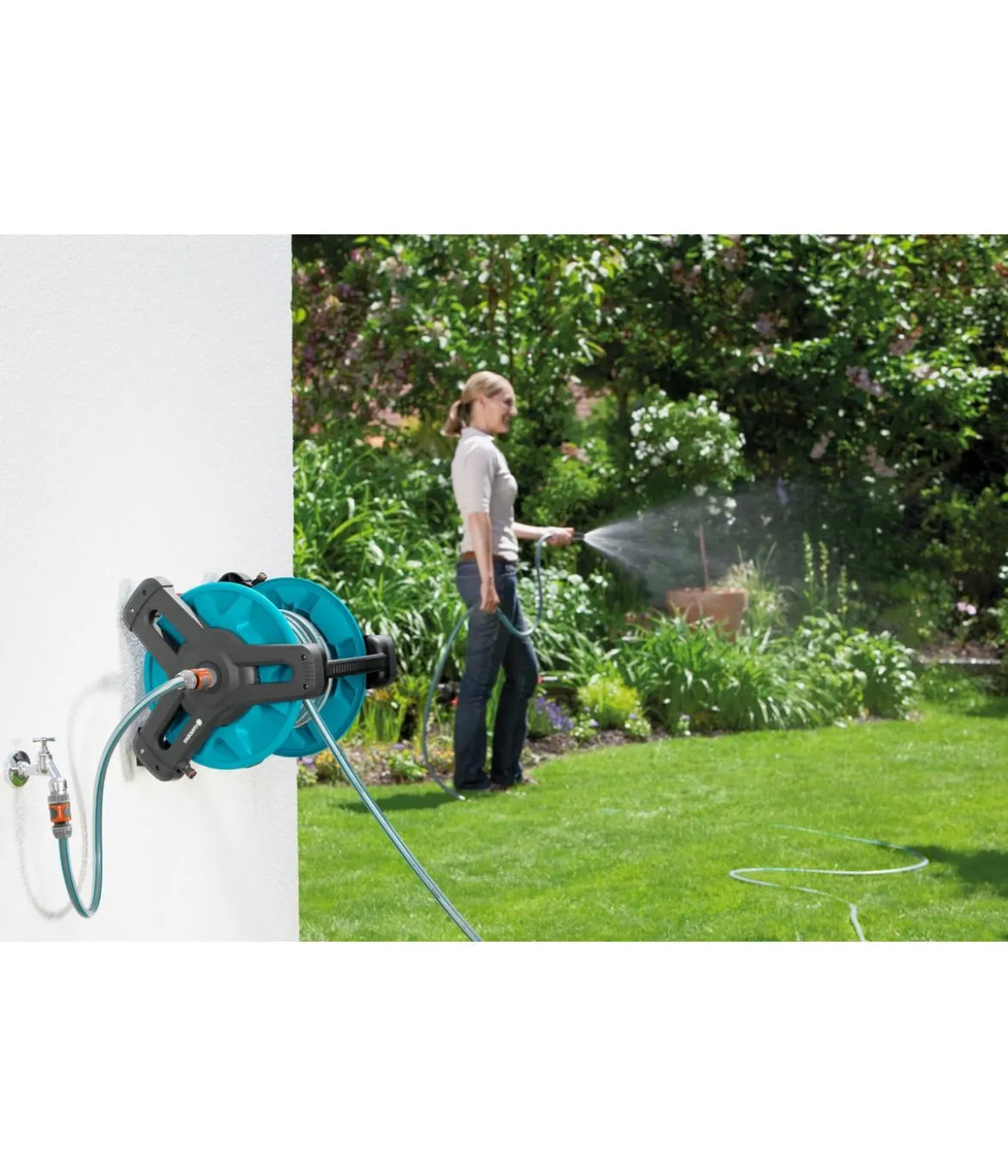 GARDENA Classic Wandtrommel-Set 50 für den Gartenschlauch
