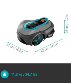 GARDENA Mähroboter smart SILENO free 600 m² Set, ca. B43/H63/T26 cm