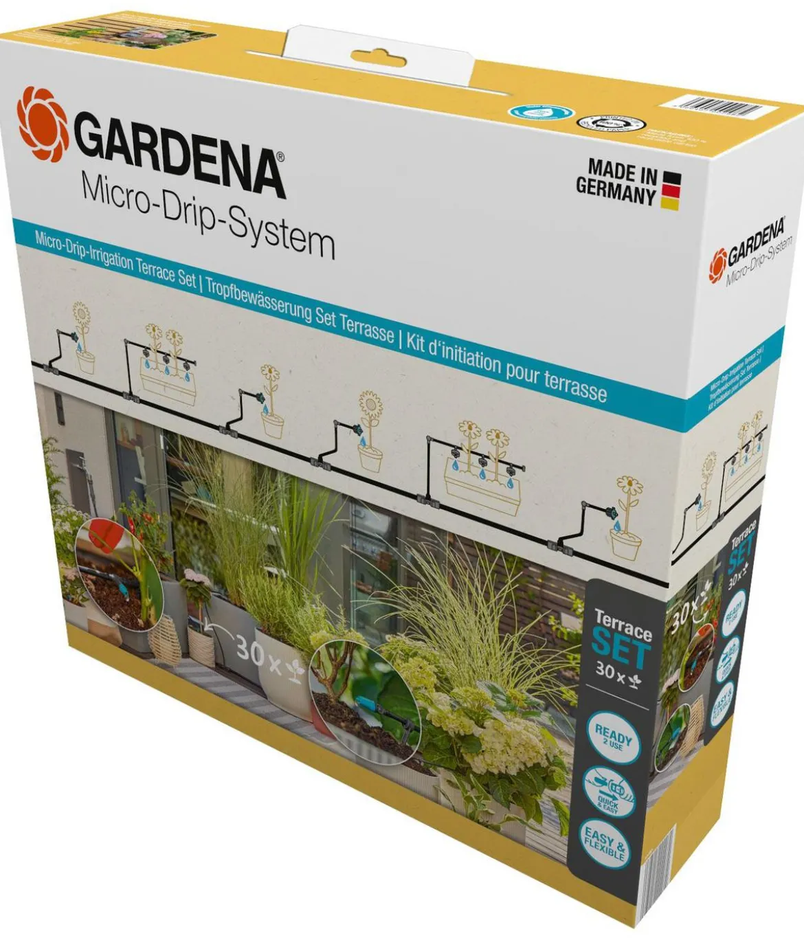 GARDENA Micro-Drip-System Starter-Set für Terrassen
