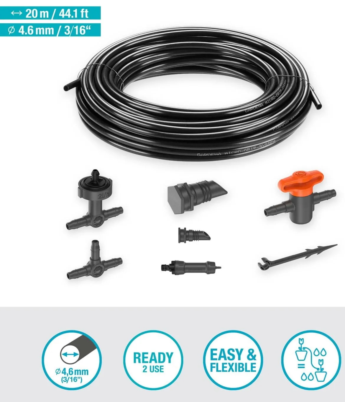 GARDENA Micro-Drip-System Tropfbewässerung-Set Balkon