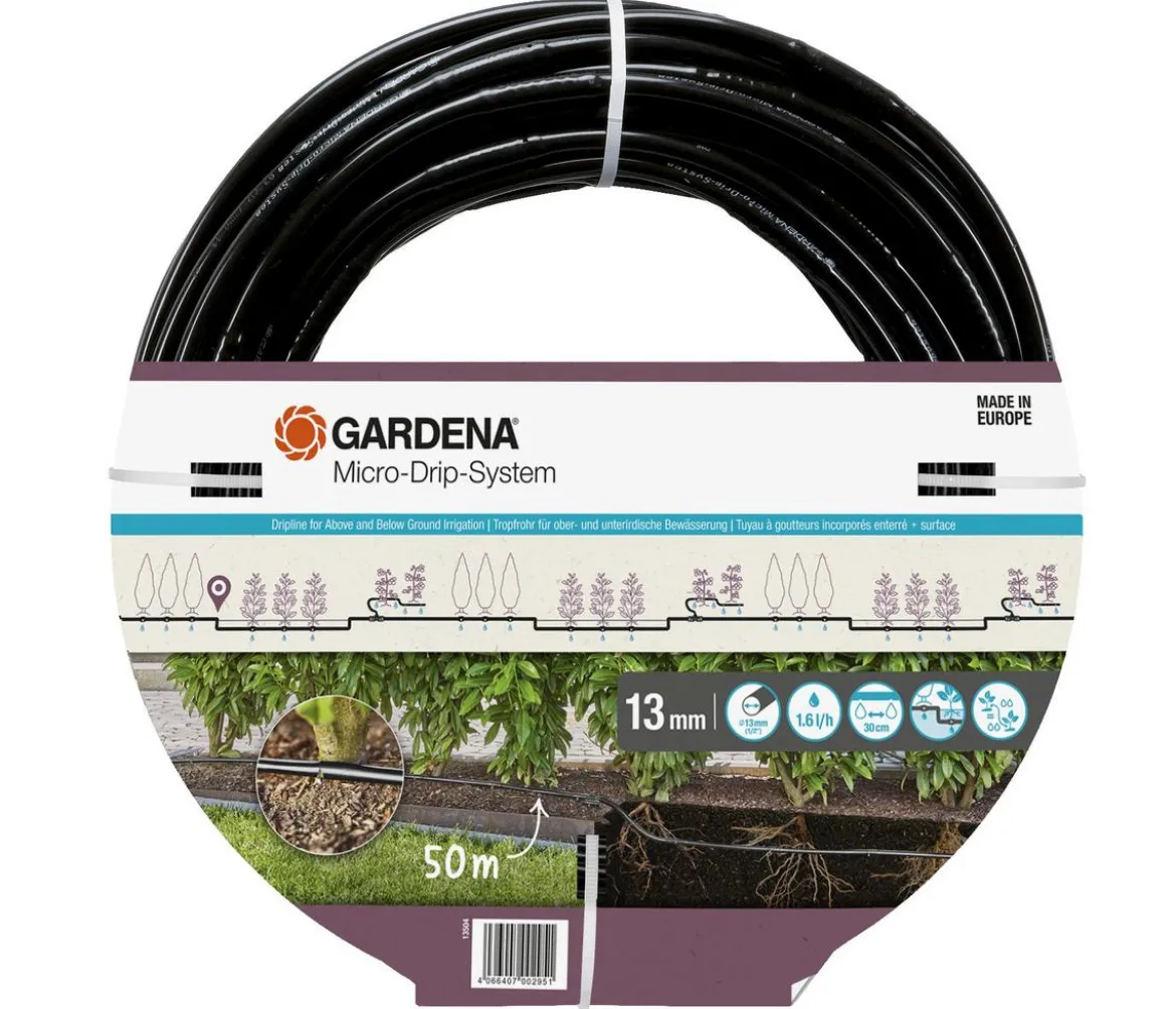 GARDENA Micro-Drip-System Tropfrohr 1,6 l/h für ober- und unterirdische Bewässerung