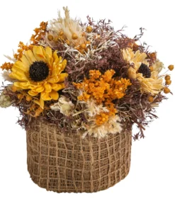 Gesteck Trockenblumen, gelb