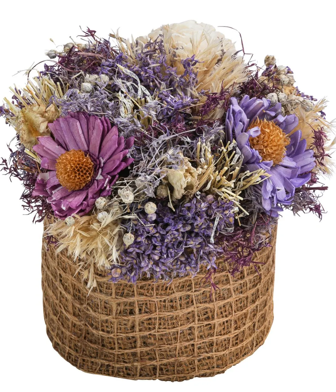 Gesteck Trockenblumen, lila