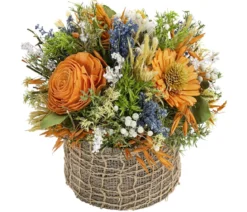 Gesteck Trockenblumen, orange