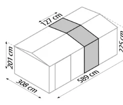 Globel Erweiterungselement 410 für Spacer und Craft, ca. B308/H225/T127 cm