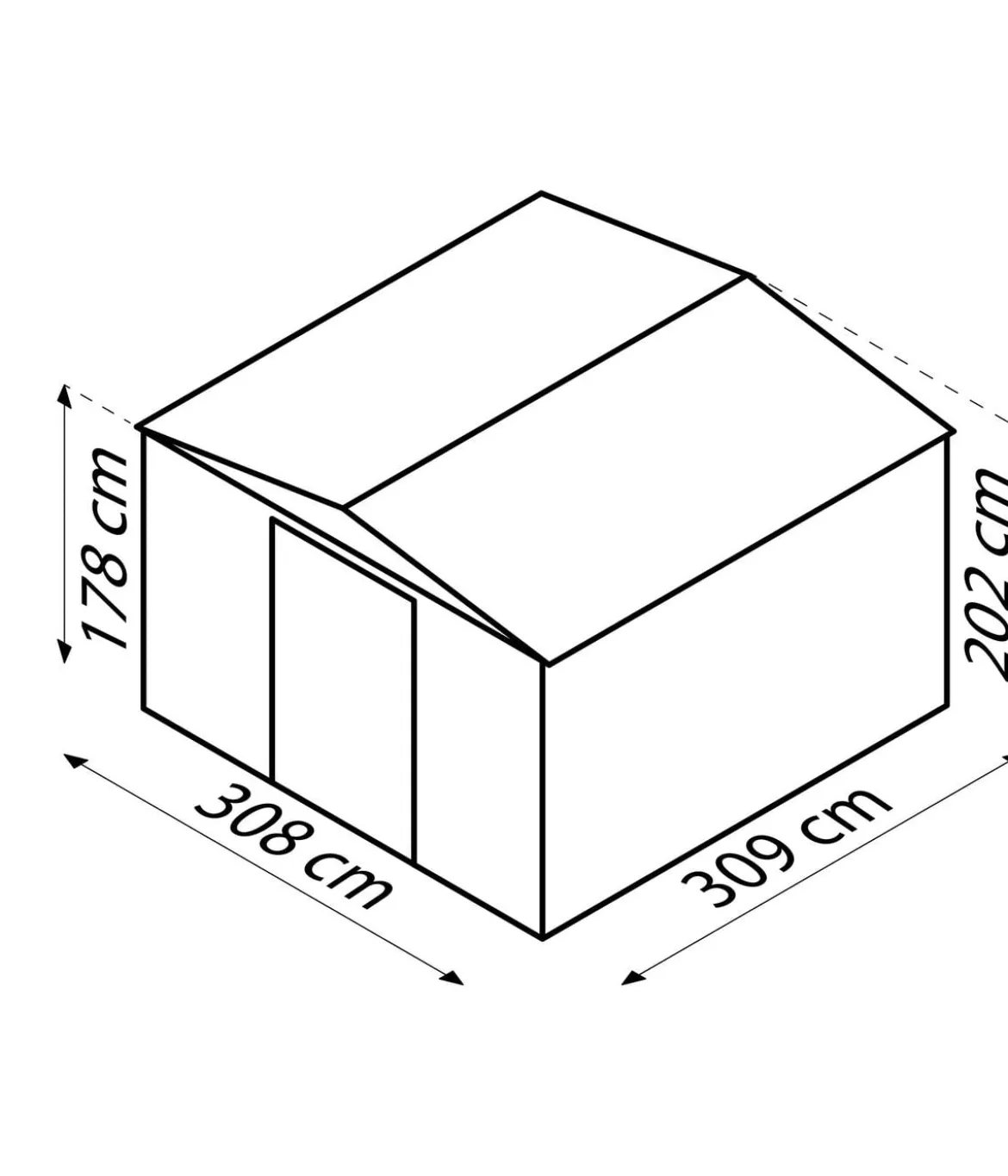Globel Gerätehaus Somnium 1010, ca. B308/H202/T309 cm