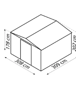 Globel Gerätehaus Somnium 1010, ca. B308/H202/T309 cm