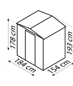 Globel Gerätehaus Somnium 65, ca. B184/H193/T154 cm