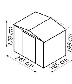 Globel Gerätehaus Somnium 86, ca. B245/H193/T185 cm