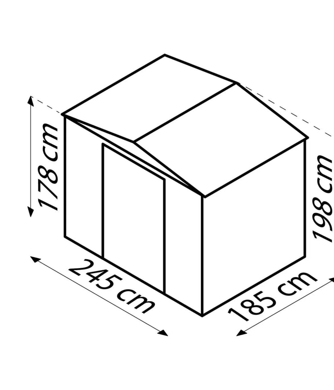 Globel Gerätehaus Somnium 86, ca. B245/H193/T185 cm