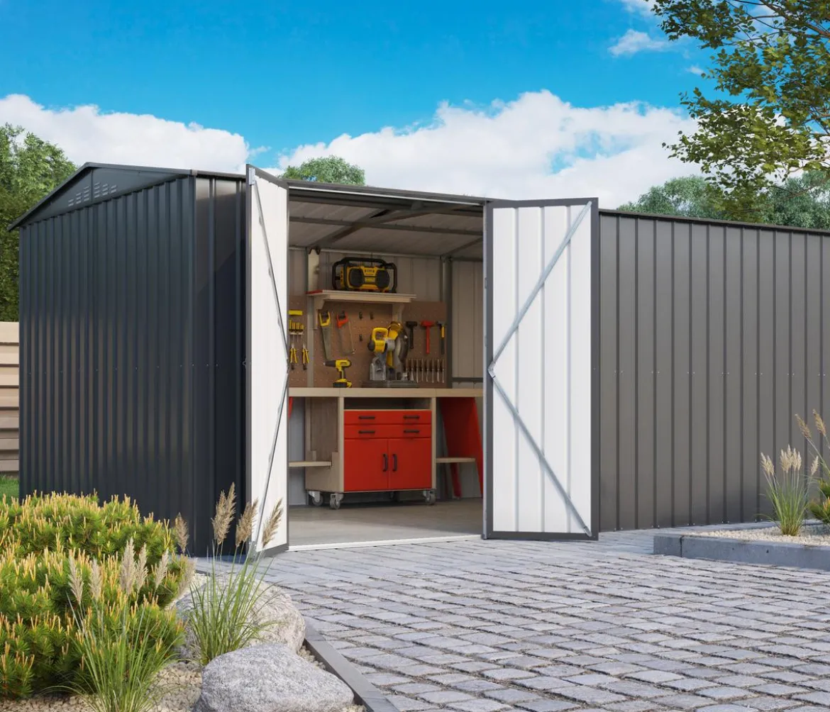Globel Metallgerätehaus Craft 1510, ca. B308/H225/T464 cm