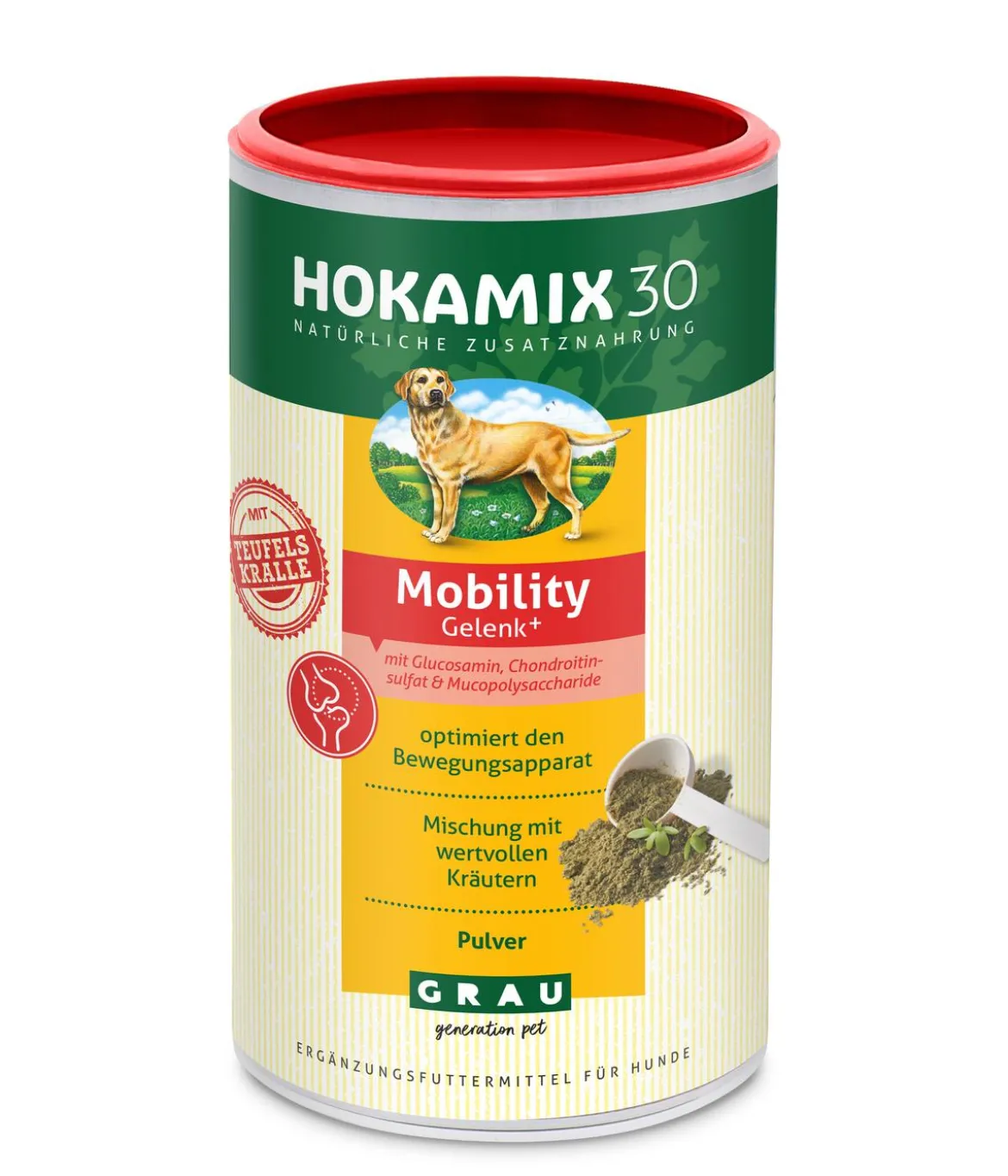 GRAU Ergänzungsfuttermittel für Hunde Hokamix 30 Mobility Gelenk+ Pulver