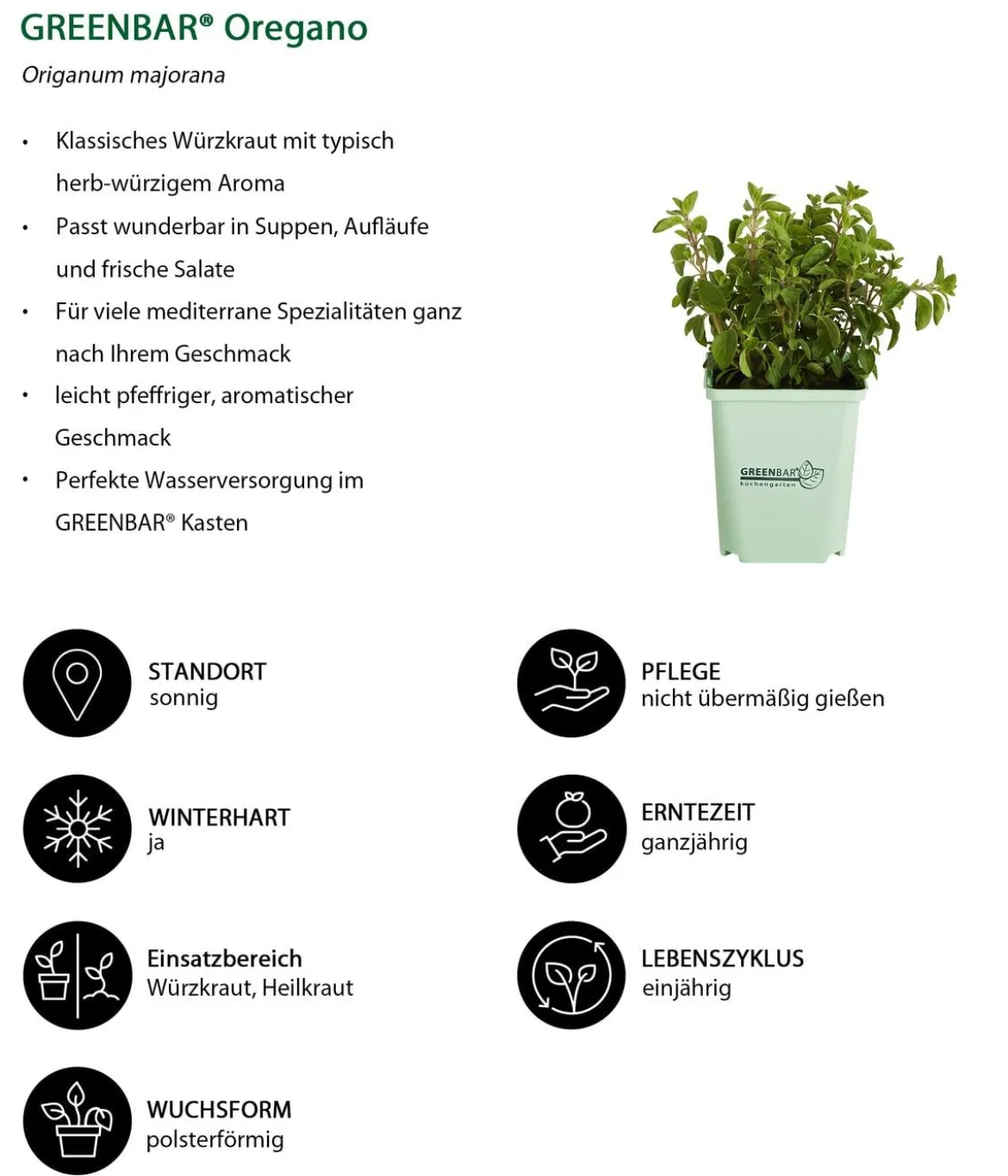 GREENBAR® Kräuter-Set Vielfalt, 9-teilig