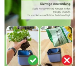 Gusta Garden Kräutertopf Herbs Buddy, ca. B16/H14/T14 cm