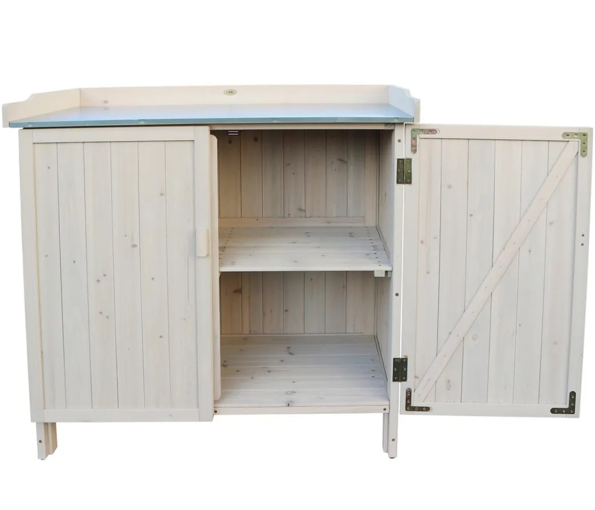 Habau Gartentisch Lino mit Unterschrank, ca. B98/H95/T48 cm