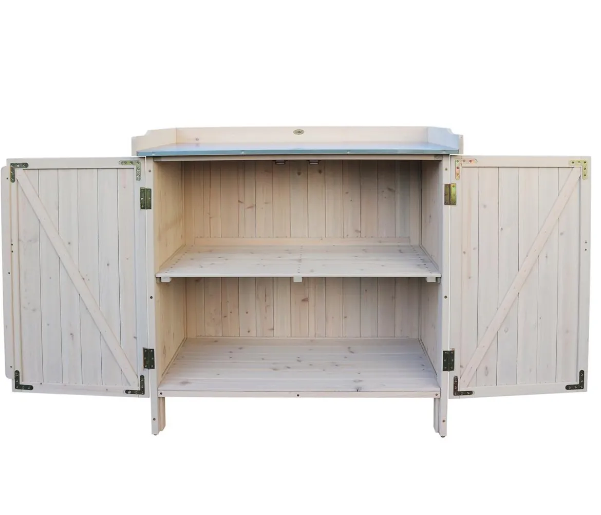 Habau Gartentisch Lino mit Unterschrank, ca. B98/H95/T48 cm