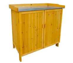 Habau Gartentisch mit Unterschrank, ca. B98/H95/T48 cm