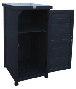 Habau Holz-Gartenschrank Alan, anthrazit, ca. B45/H91/T45 cm