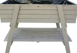Habau Holz-Hochbeet Alina, hellgrau, ca. B115/H90/T45 cm